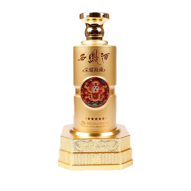陕西西凤酒荣耀海藏&middot;金龙口感绵柔凤香型52度白酒500ml单瓶装