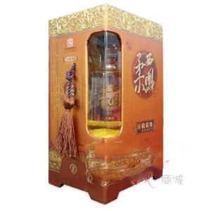 陕西五星收藏级金柔西凤口感凤香型45度白酒500ml单瓶装