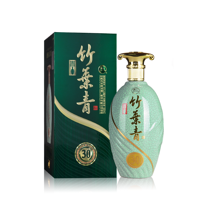 山西杏花村竹叶青酒30版45度清香型500ml单瓶装