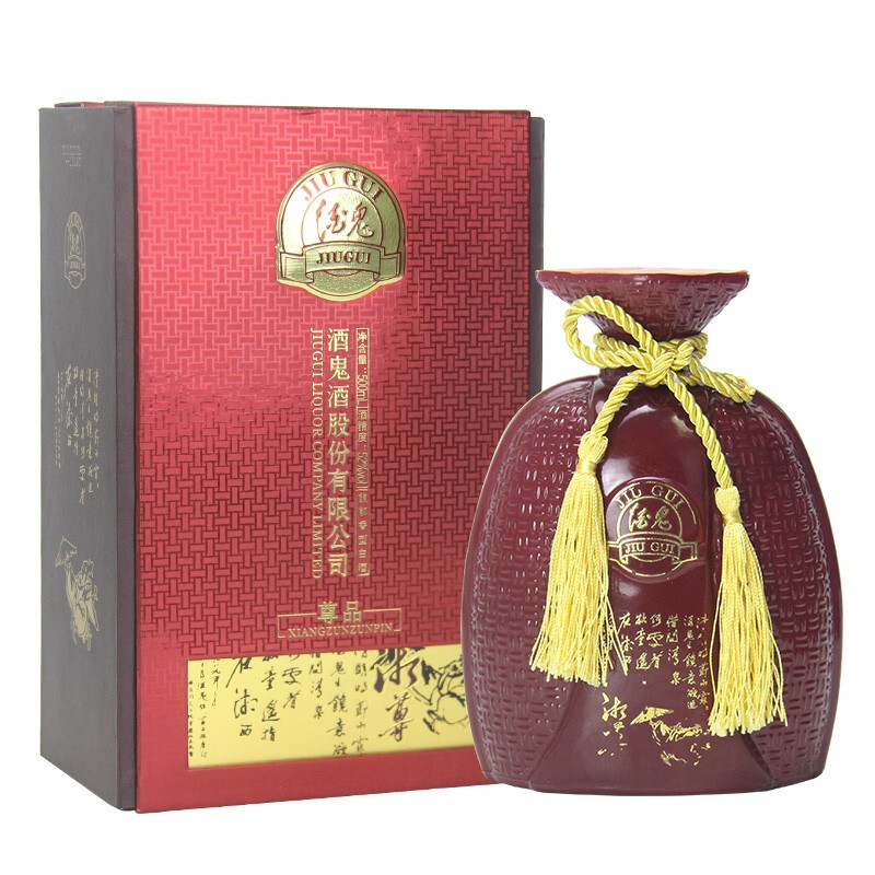 湖南酒鬼酒尊品紫陶52&deg;度馥郁香型500ml单瓶装