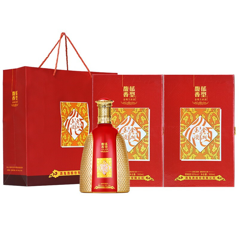 湖南酒鬼酒金湘玉液52&deg;度馥郁香型500ml单瓶装