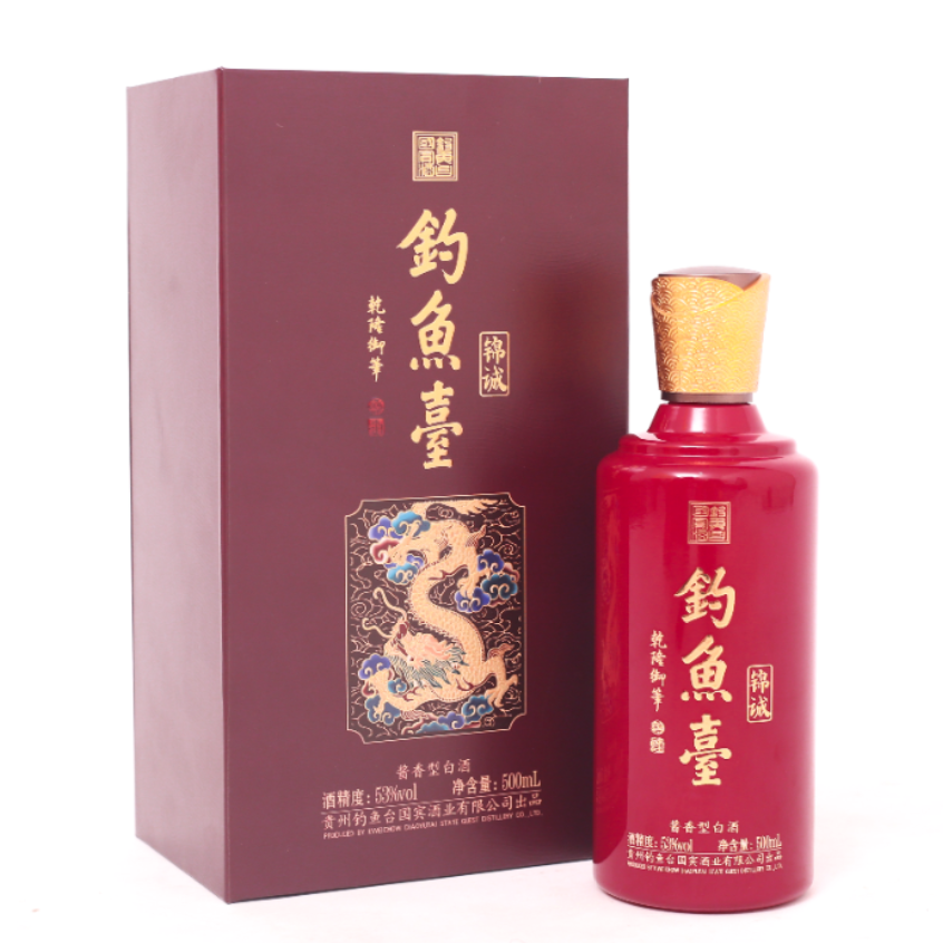 贵州钓鱼台锦诚酒53度酱香型500ml单瓶装