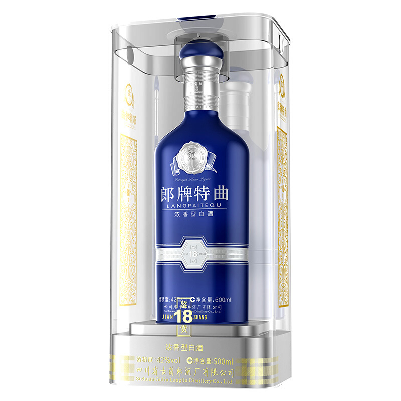 郎酒42度郎牌特曲鉴赏18浓香型白酒500ml单瓶装