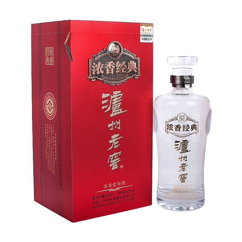 四川泸州老窖浓香老窖经典口感浓香型52度白酒500ml单瓶装