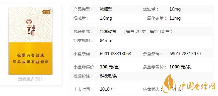 云烟云端香烟怎么样 云烟云端香烟价格表图