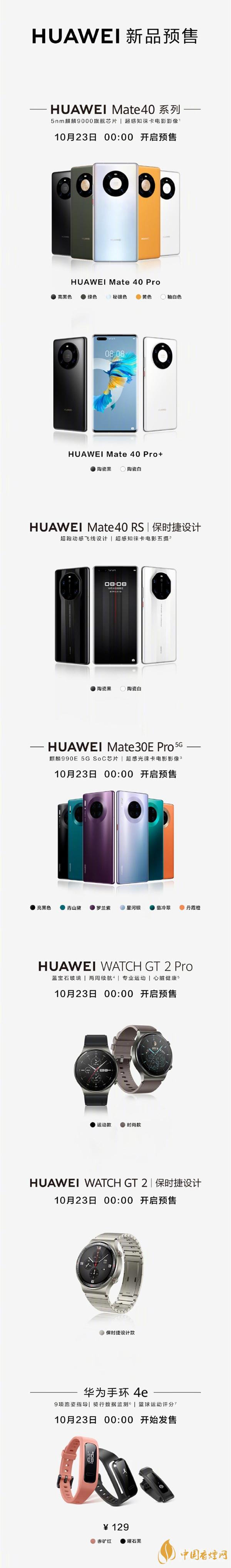 2020华为Mate40发布会发布的新品合集