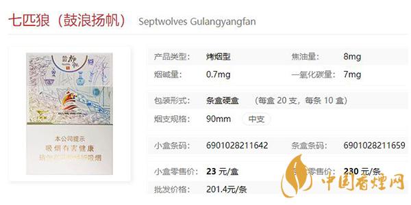 七匹狼香烟种类大全 七匹狼香烟价格表和图片一览2021